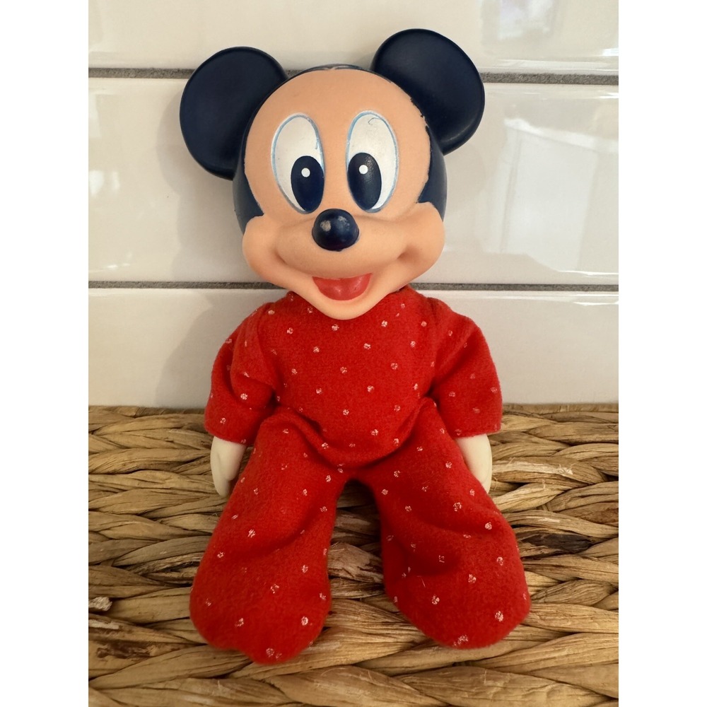 Disney Baby‎ Mickey Mouse Doll Jointed Toy Figure Arco 1984 7"